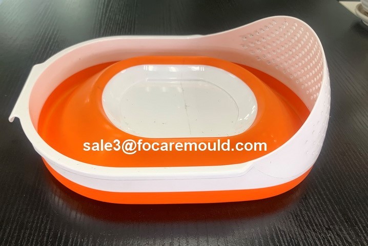 Double Color Rice/Vegetable/Fruit Plastic Strainer Injection Mould