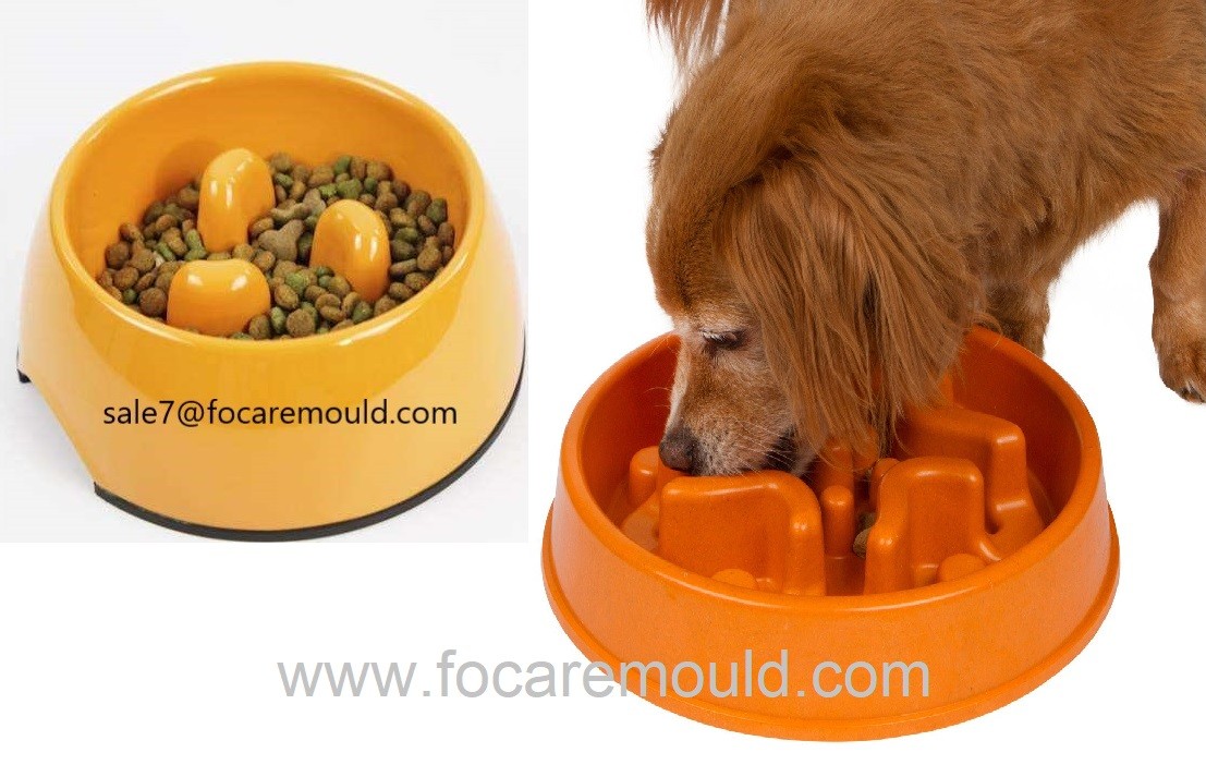 Two-Color Pet Slow Feeder Bowl Plastic Injection Mould