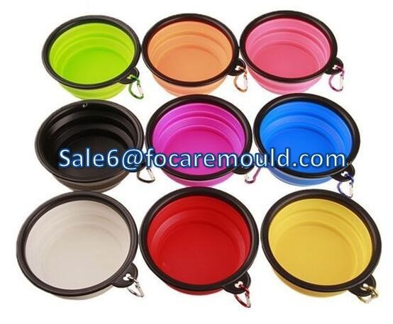 Portable & Collapsible Pet Food & Water Bowl Double Color Plastic Injection mould