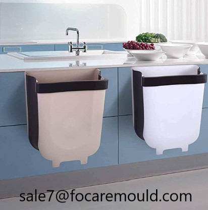 Two-color foldable trash can plastic injection mold