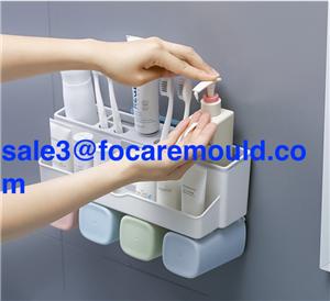Wall mounted toothbrush holder plastic injection mold
