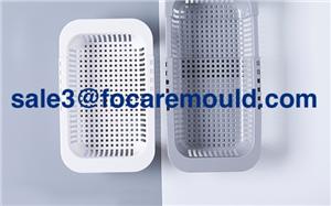 Adjustable retractable drain basket plastic injection mold