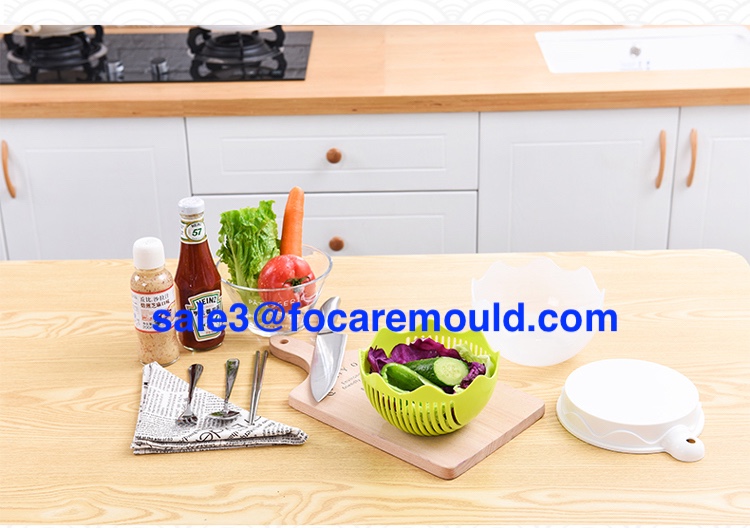 Salad cutter bowl plastic injection mold