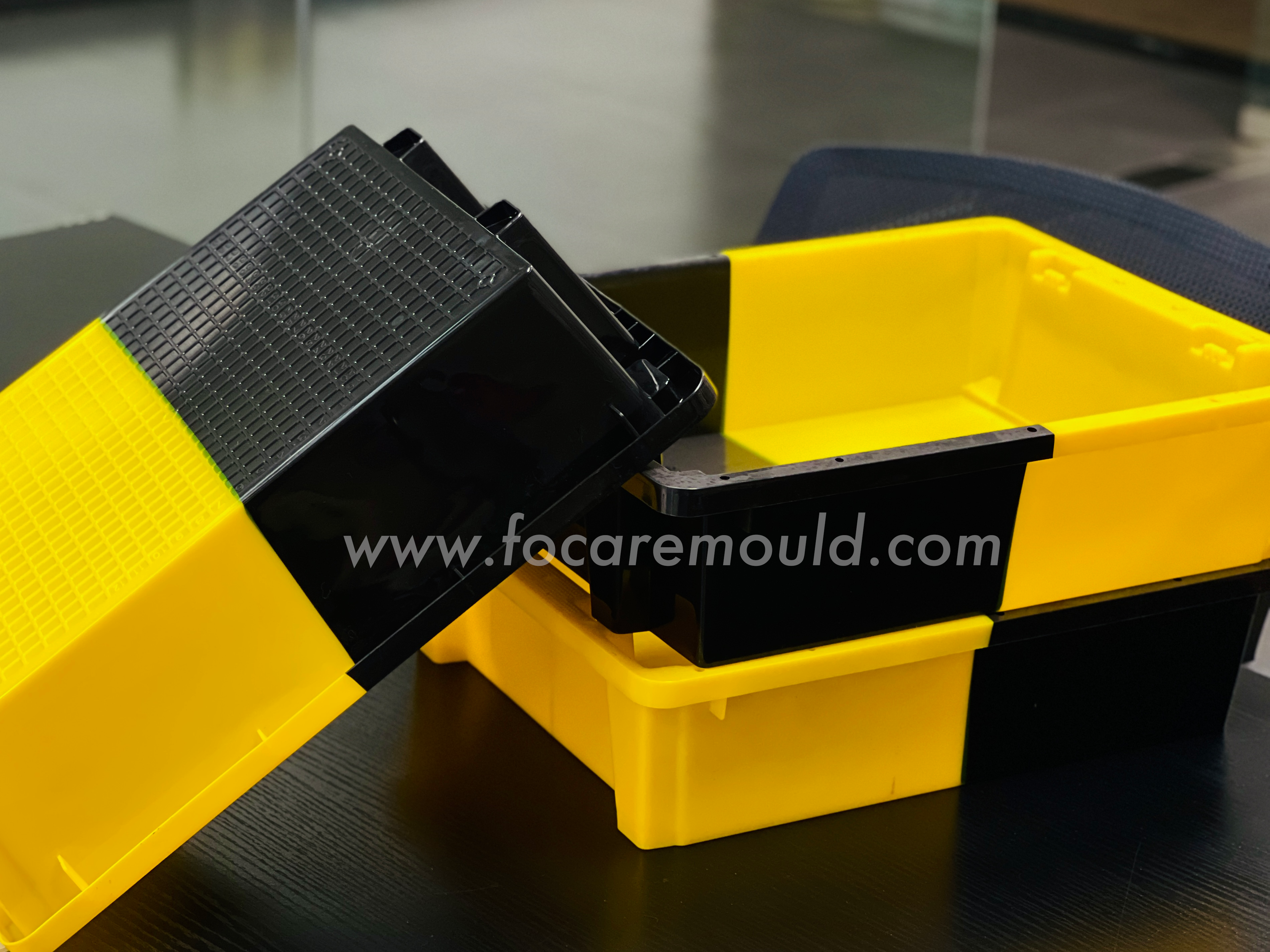 Two-color stackable crate storage box mold