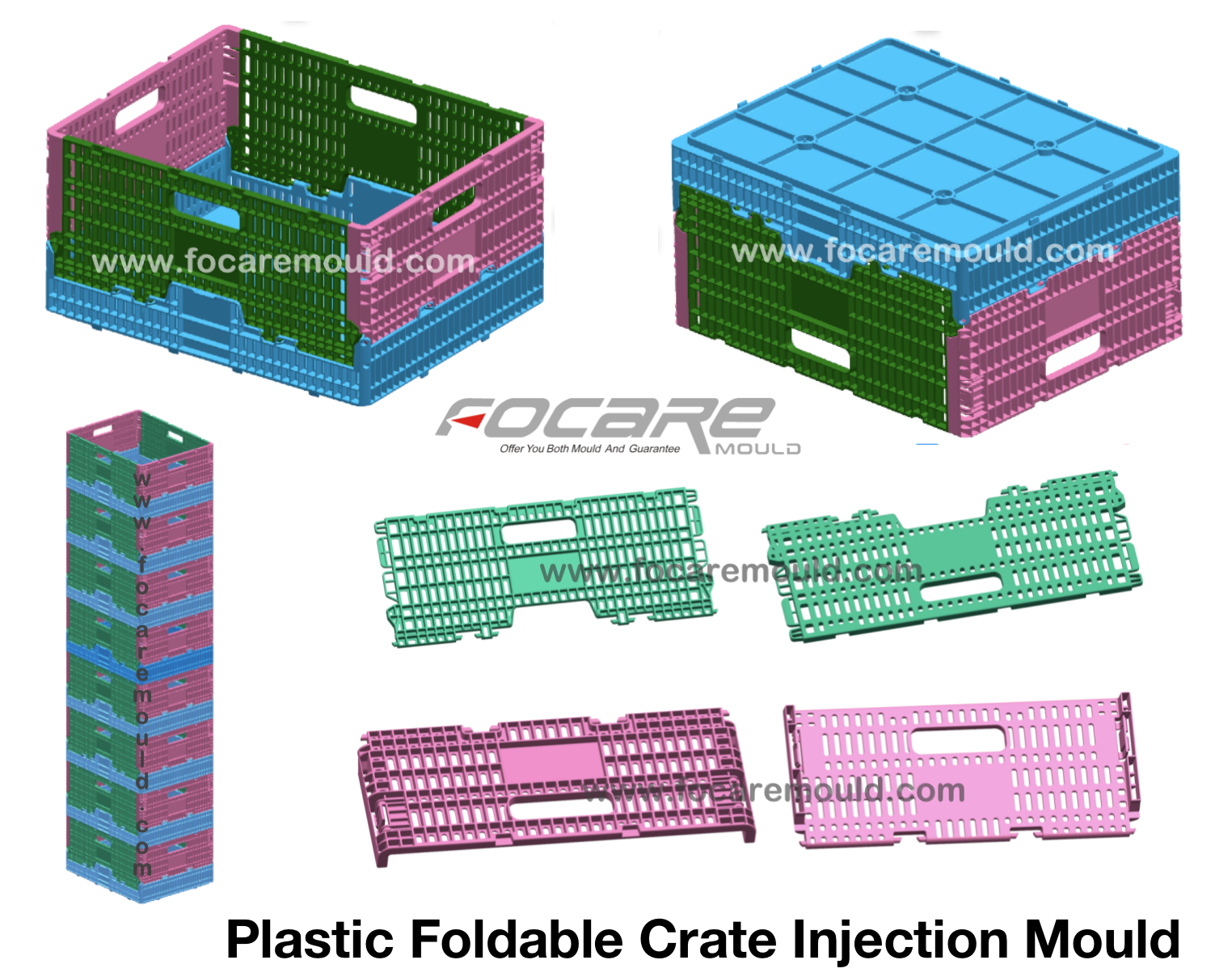 Plastic Foldable Banana Crate Injection Mould