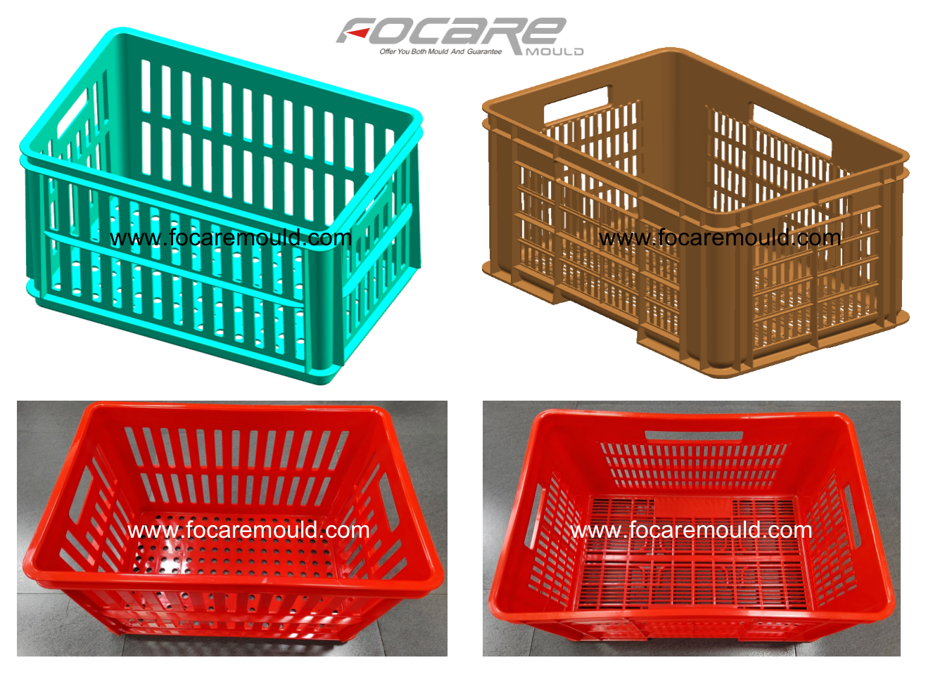Plastic crate injection mold