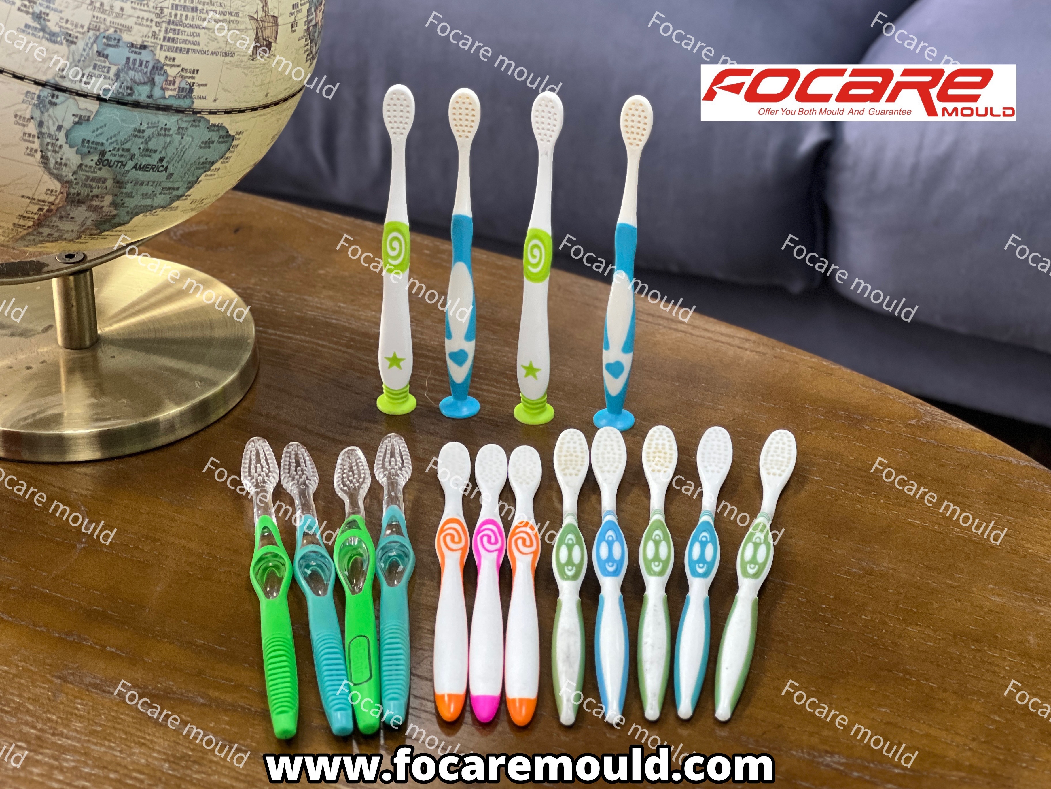 Two-color toothbrush handle mold