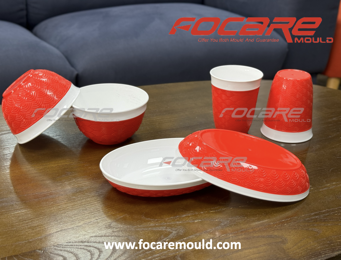 Two color plastic cup bowl plate mold