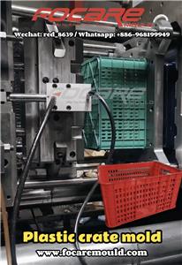 Plastic stackable crate mold