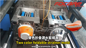 Two color foldable strainer mold