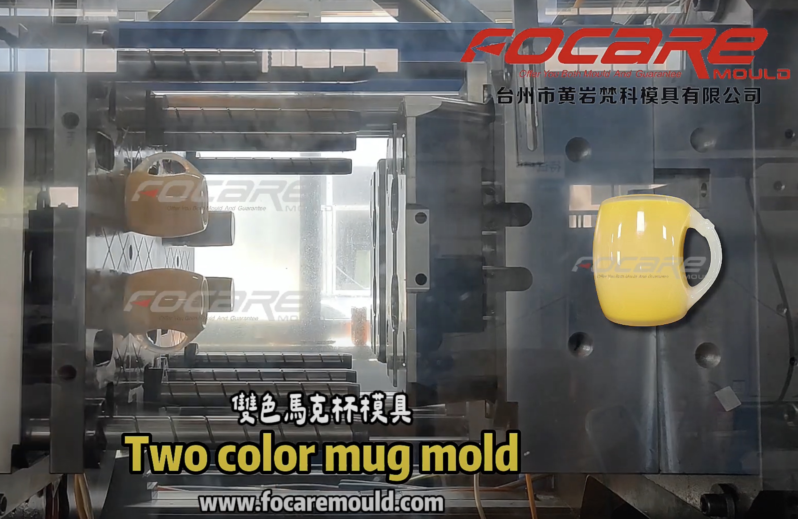 Two color plastic mug mold