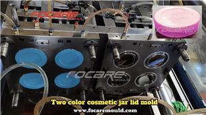 Two Color Cosmetic Jar Lid Mold