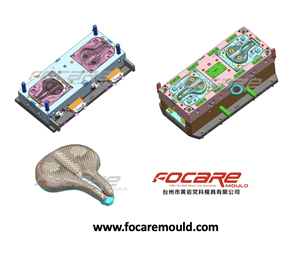 Two color bike seat mold