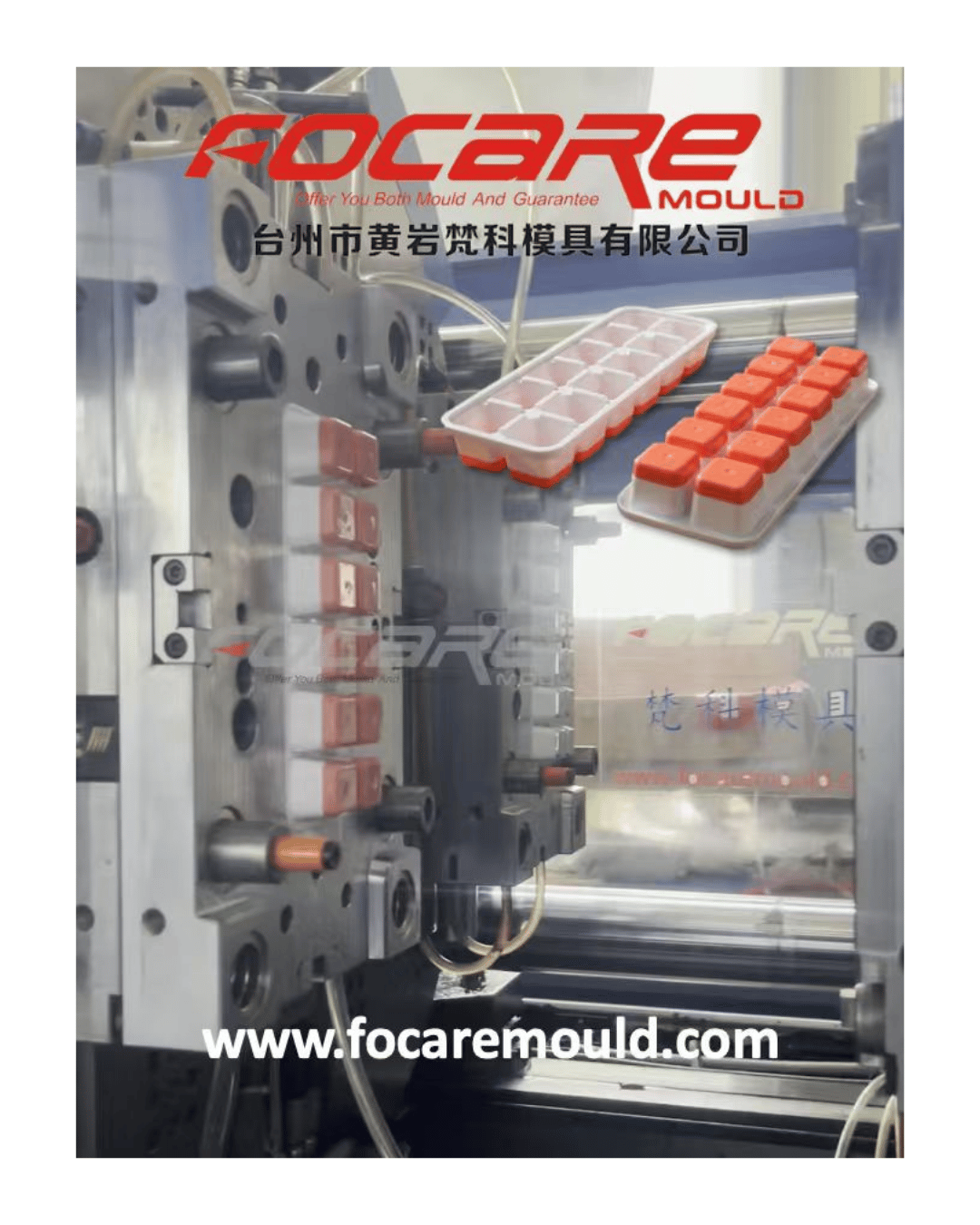 Two color ice cube box mold