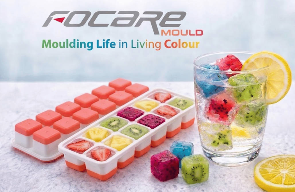 Two color ice cube box mold
