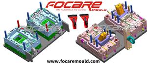 Two-Color Window Wiper Plastic Injection Mold for Houseware
