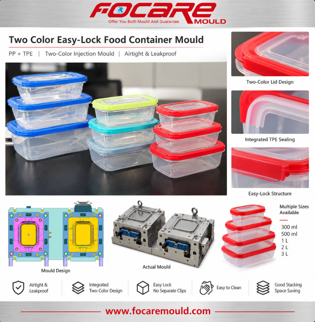 Two Color Food Container Lid Mould