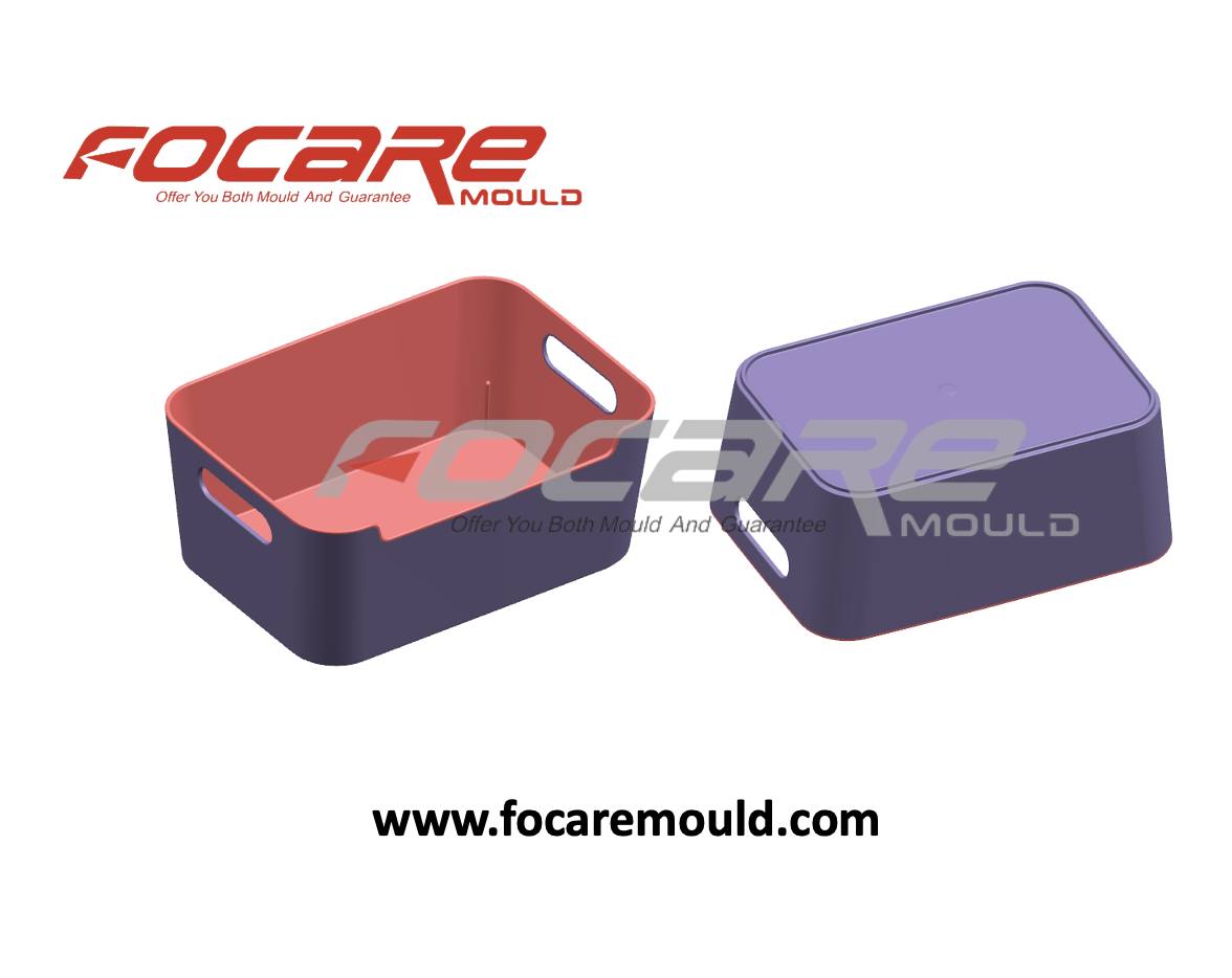 Two color household storage basket product design