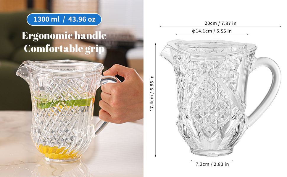 1.3L Acrylic Pitcher Injection Mold, PMMA Pitcher Mold Maker, Crystal-Style Plastic Pitcher Mold, Transparent PMMA Pitcher Mold, Plastic Injection Mold Maker China