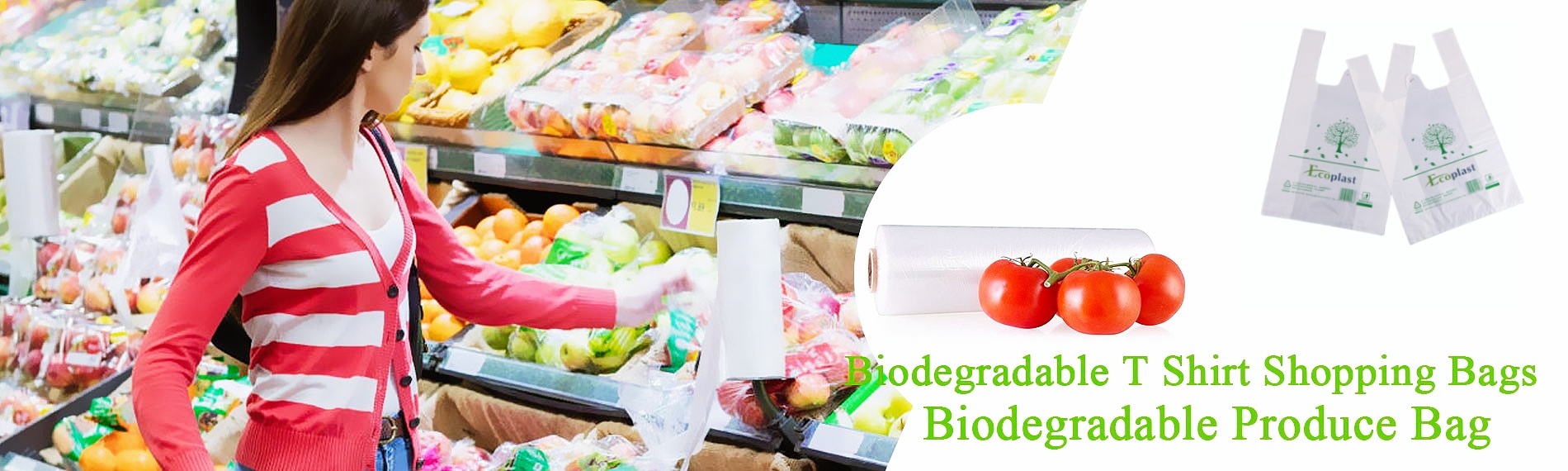 Biodegradable T Shirt Shopping Bags