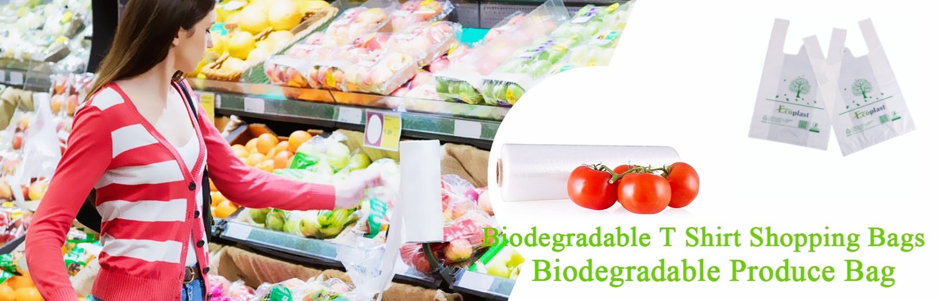 Biodegradable T Shirt Shopping Bags