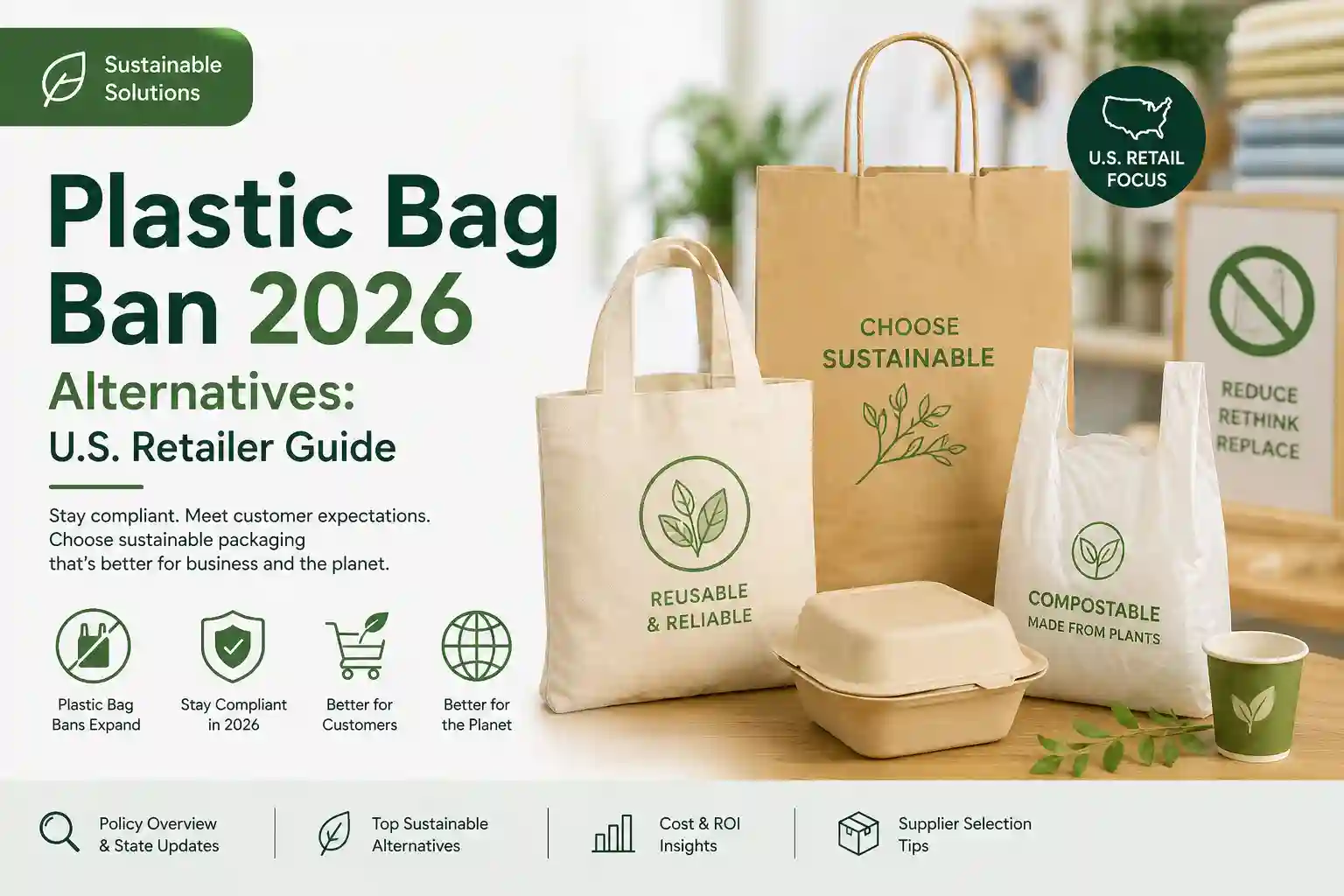Plastic Bag Ban 2026 Alternatives: U.S. Retailer Guide