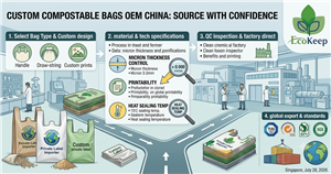 تصنيع أكياس قابلة للتسميد مخصصة بتصنيع بالأصل (OEM) من الصين: توريد بثقة custom compostable bags OEM China