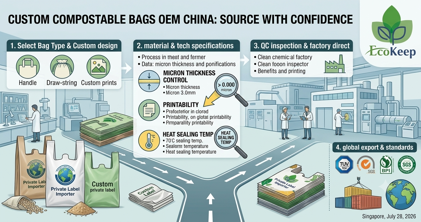 custom compostable bags OEM China