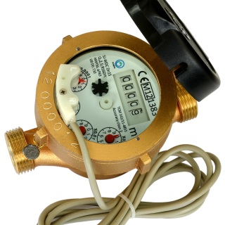 एकल जेट गीले प्रकार जल मीटर पीतल