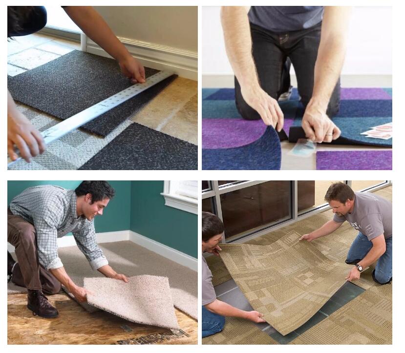 Installation Of Easytcarpeter Carpet Tiles