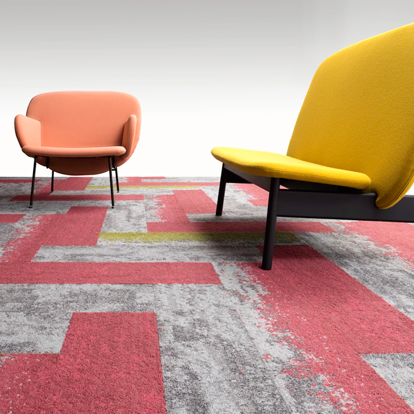 Landscape Self Adhesive Nylon Carpet Tiles Factory
