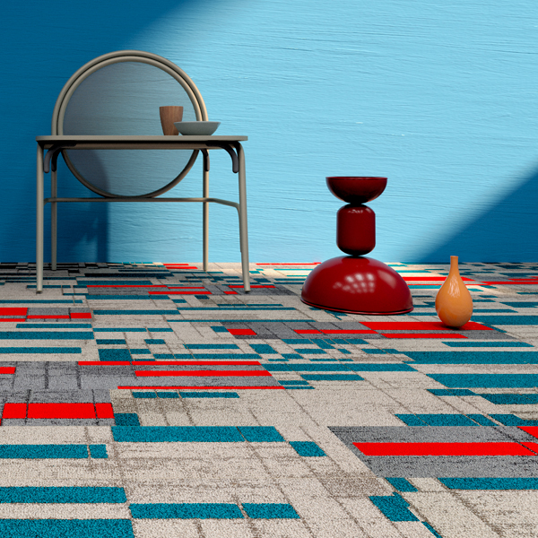 Mondrian School Printed Elegant Carpet Tiles Factory