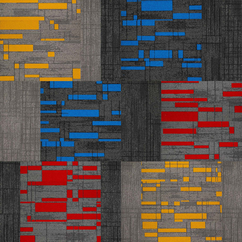 Mondrian School Printed Elegant Carpet Tiles