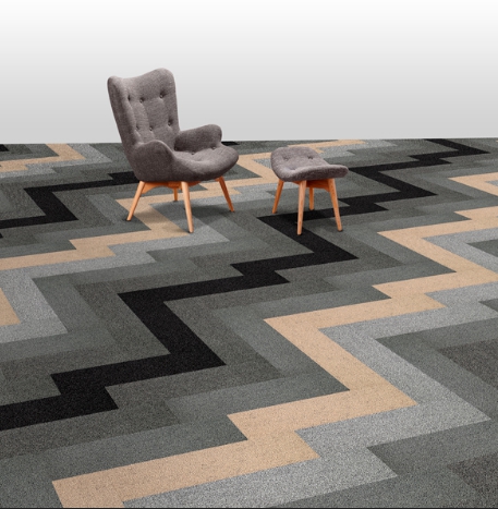 Sense PU Backing Commercial Nylon Carpet Tile Factory
