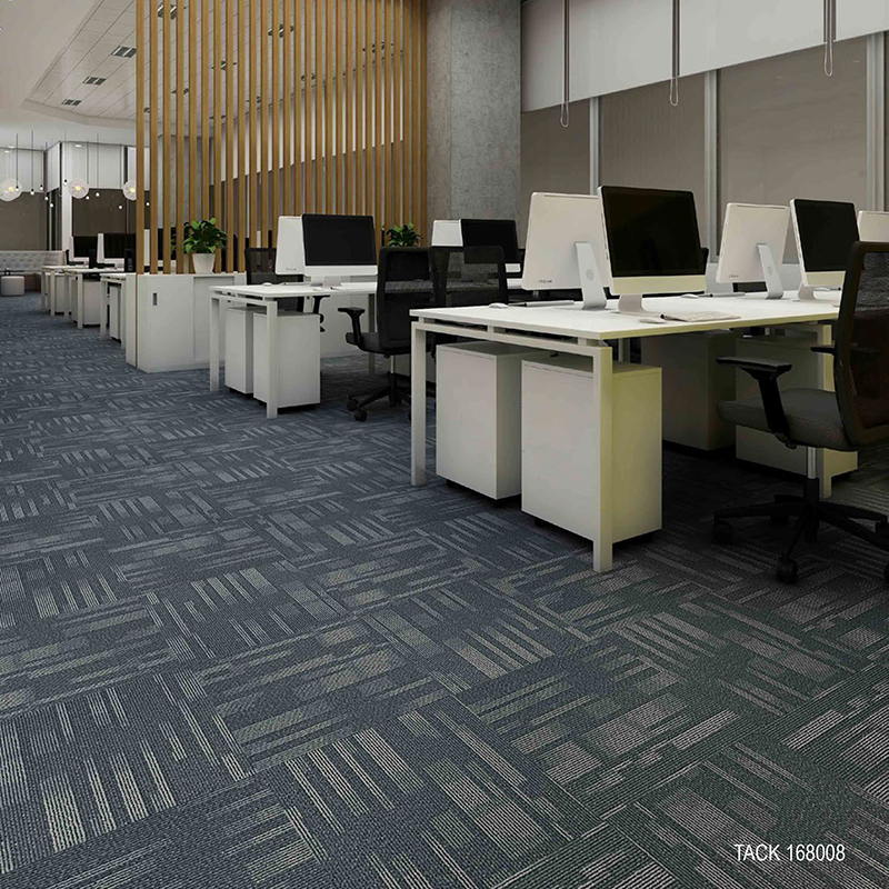 TACK168 Bank Commercial Dark Gray Carpet Tile Factory