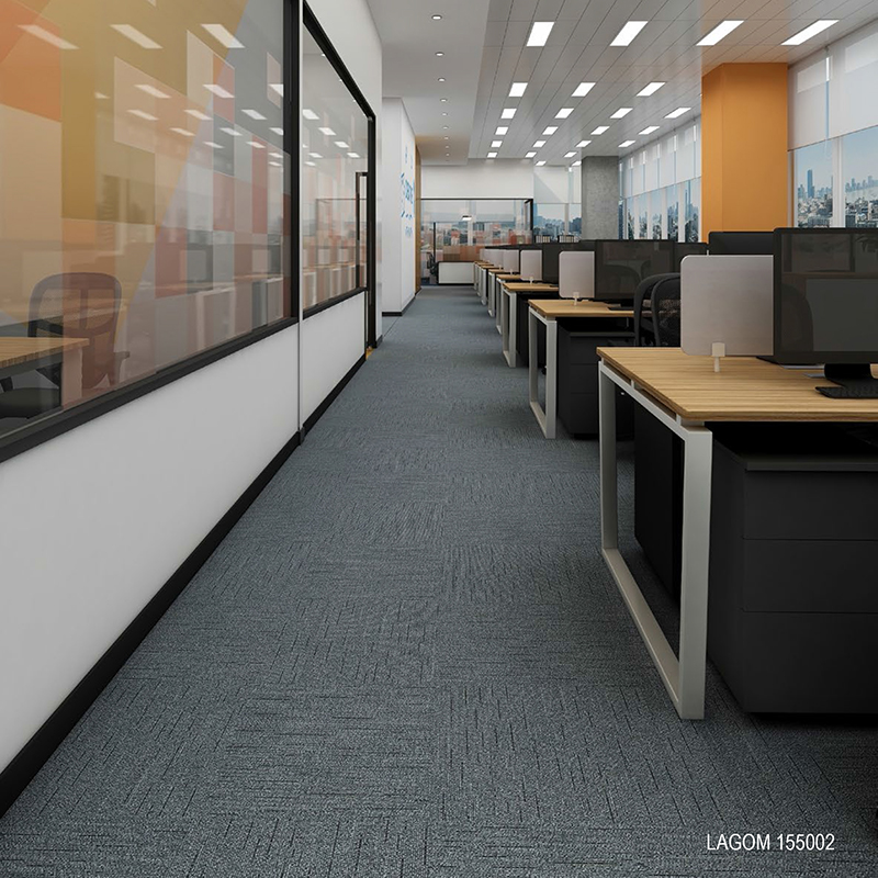 LAGOM155 Modern Removable Fireproof Nylon Carpet Tile Factory