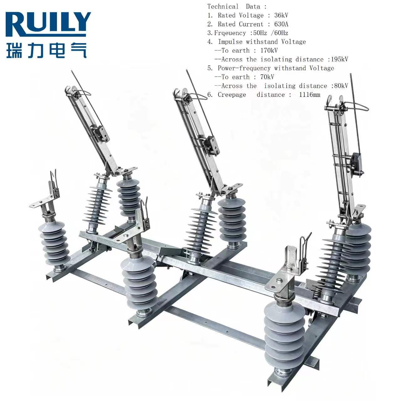 15-36 kv disconnector switch three phase