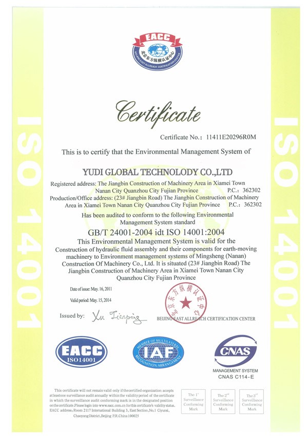 Certificado ISO9001 e certificado CQC