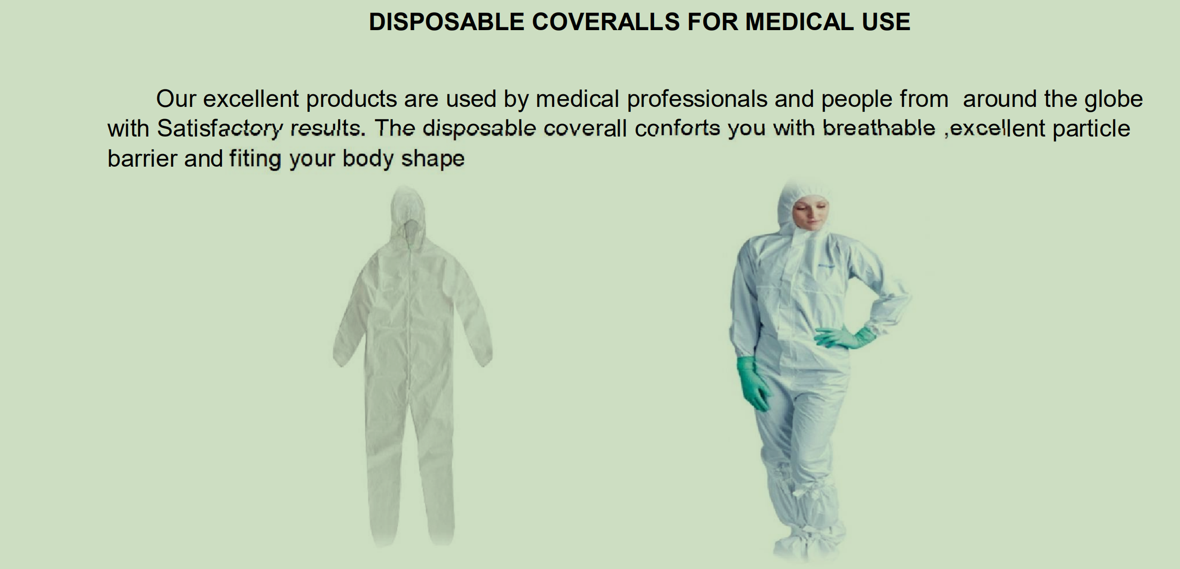 disposable coverall