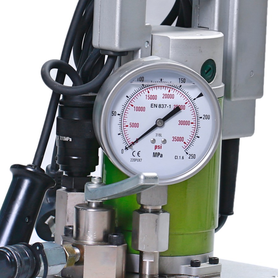 Liquid Pressure Gauge, High Pressure Hydraulic Gauge, Colored Hydraulic Hose