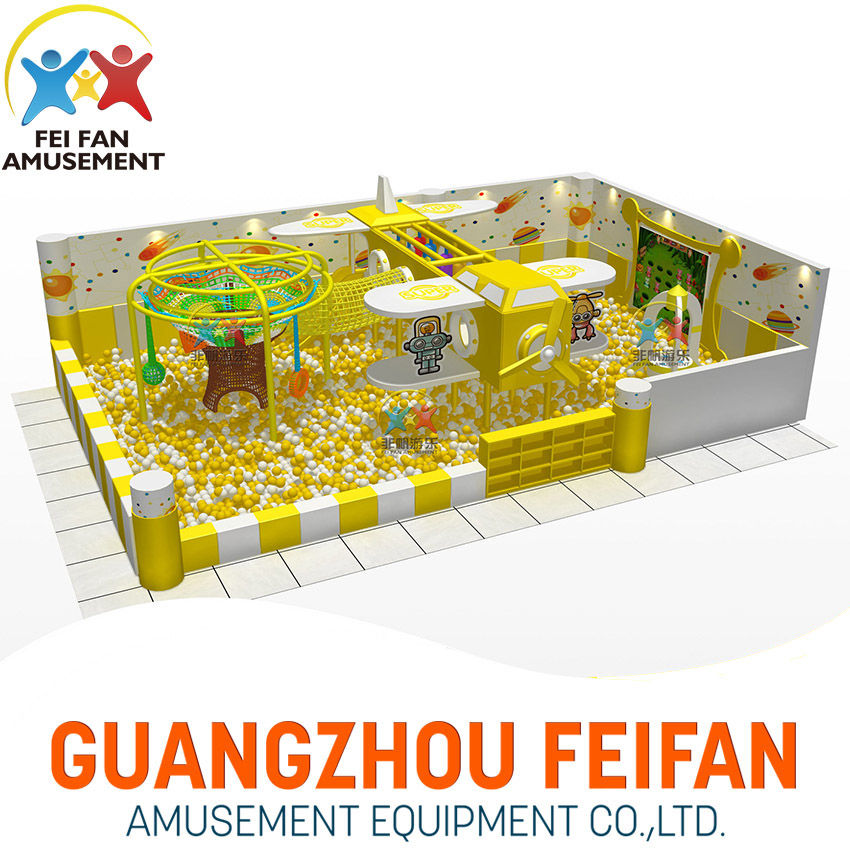 indoor playground with big slides