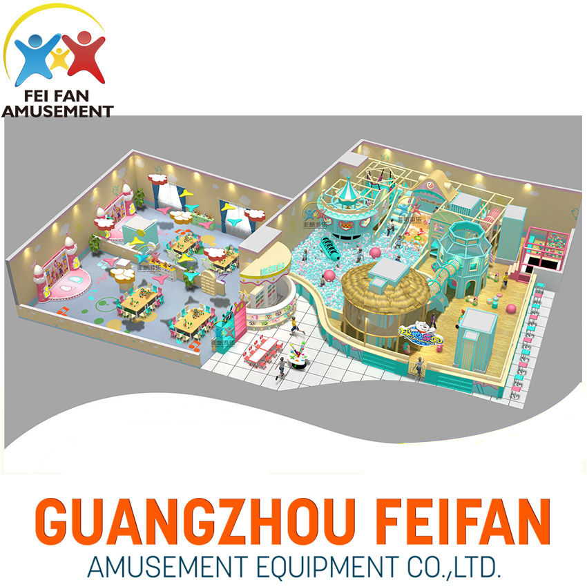 indoor playground with big slides