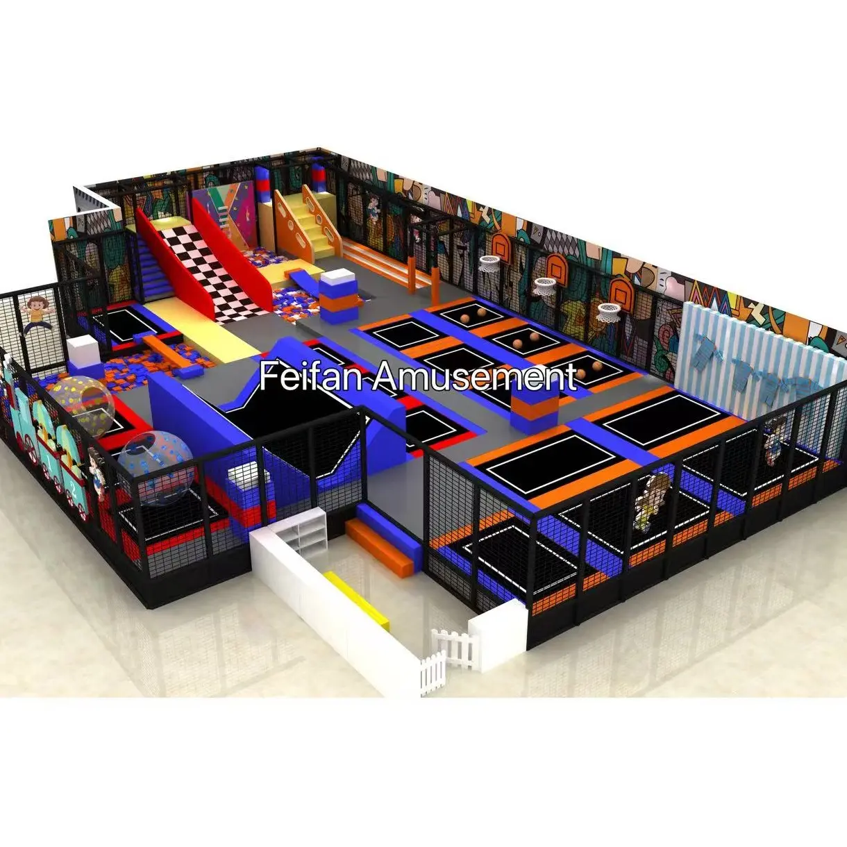 Fitness Trampoline Park Jumping Amusement Park Equipment