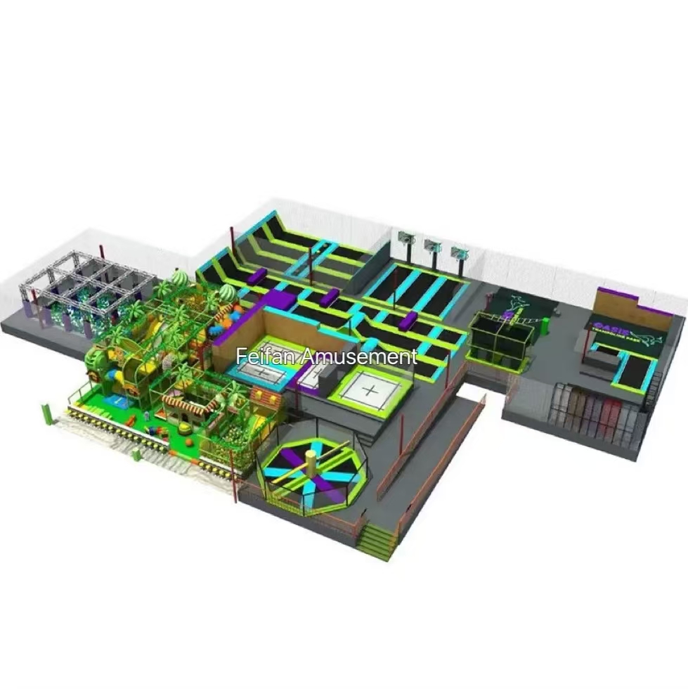 Fitness Trampoline Park Jumping Amusement Park Equipment
