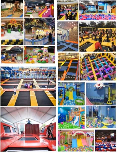 Indoor outdoor trampoline park for kids and adult