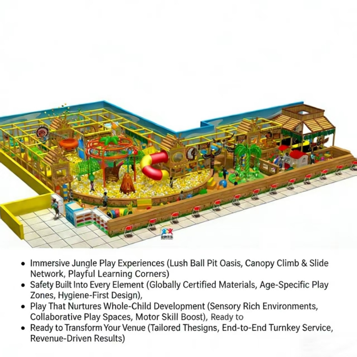 Wood Indoor Playground Equipment