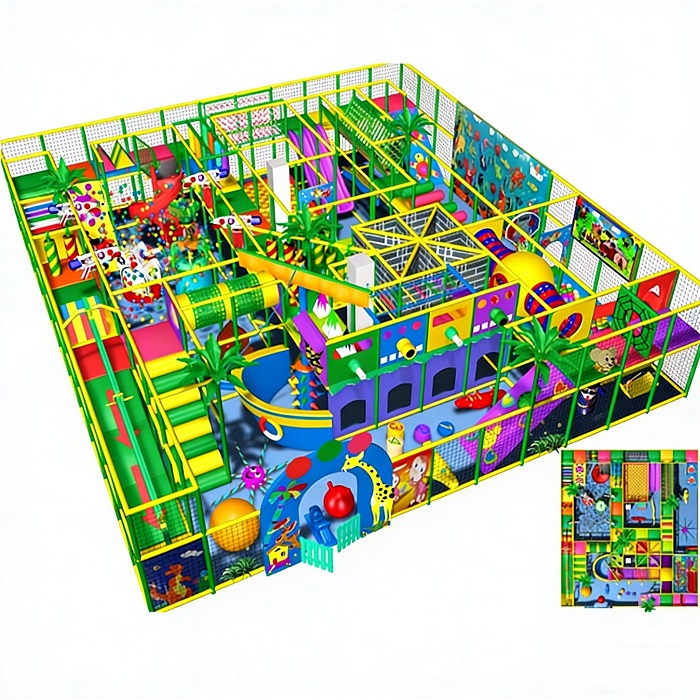 Jungle-Themed Indoor Play Center Custom Indoor Play Equipment