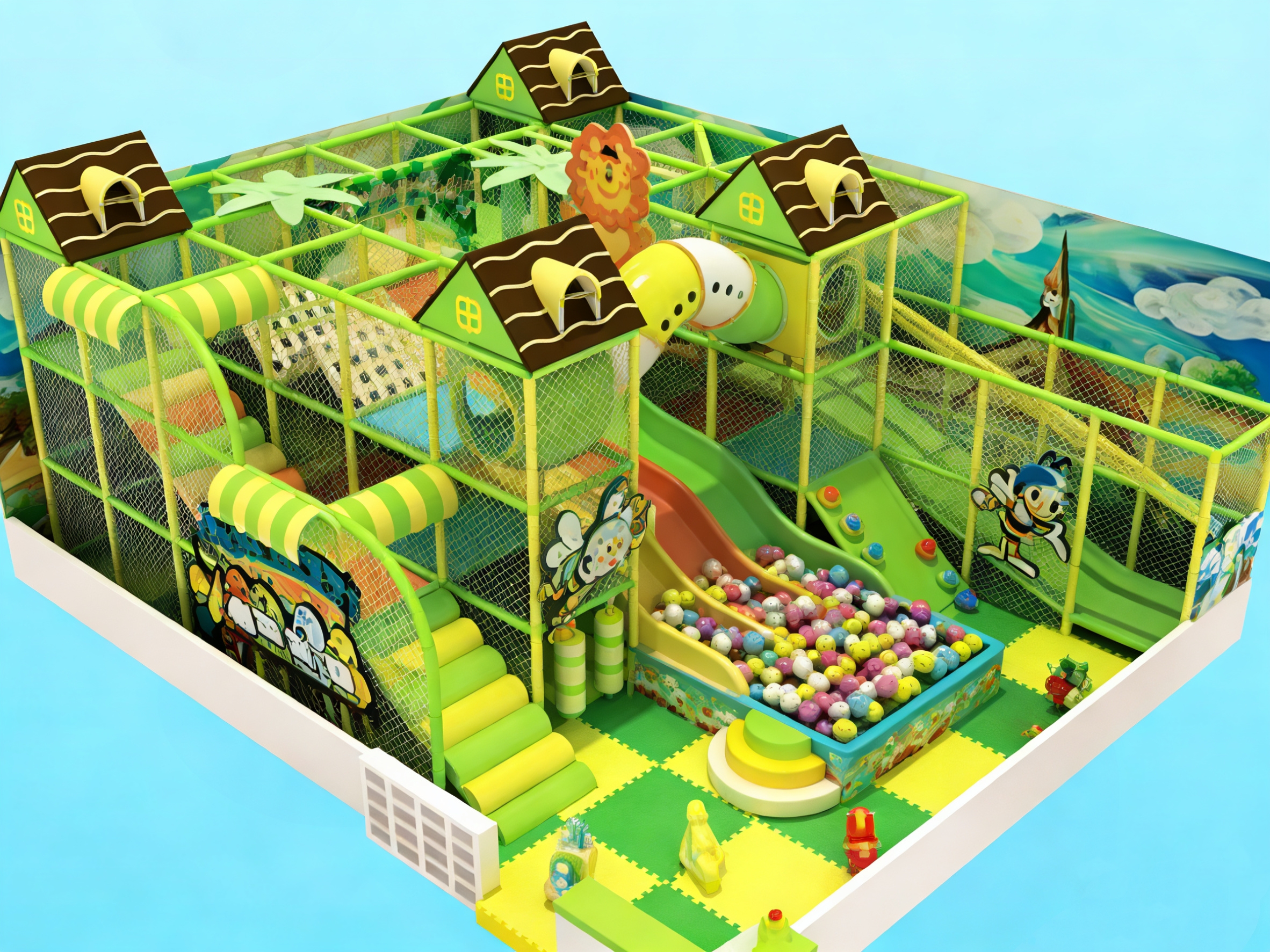 Toddle Play Zone Naughty Castle Kids Amusement Park Indoor Playground Solutions