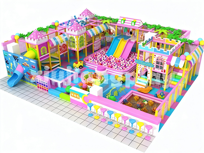 Safe-Friendly Indoor Soft Playground Equipment Pvc Wooden Baby Park