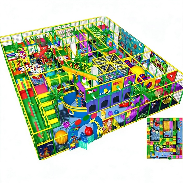 Jungle-Themed Indoor Play Center Custom Indoor Play Equipment